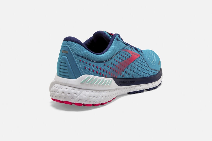 Brooks Adrenaline GTS 21 Road Running Shoes Womens Blue/Pink 521936-XHP